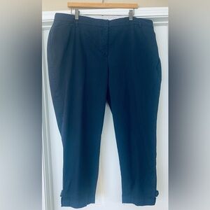 Talbots Navy Crop Trousers